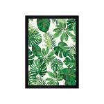 Chaque Decor Green Floral Leaf Texture Paper Framed Art Print 19.25 Inches X 13.25 Inches Modern Art,Perfect for Home Decor, For Living Room, Bed room, Office, Hotel,wall decoration