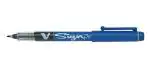 Pilot V Sign Pen | Tip Size - 2 MM | Fiber Soft Tip | Ink Colour - Blue | Pack of 12