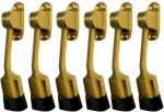 Sun Shield STOPPER 5 INCH 6 PC Brass Door Stoppers for Home Bullet 5 Inches, Brass Gold, Set of 6 pcs Door Mounted Door Stopper (Gold)