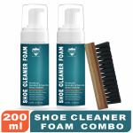 ROYAL CARE PROFESSIONAL Shoe Cleaner Foam Spray FOAM 100 ML + FOAM 100 ML + BRUSH Cleaning Foam | Works on Leather, Whites, Nubuck, Golf Shoes, Basketball Shoes, Boots, Sandals
