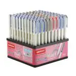 Unomax Ultron 2X Pearl Liquid Ball Point Pen | 100pcs Stand- 70 Blue, 24 Black, 6 Red | Premium Matt Finish | Double Writing Length | Jet Ink Technology
