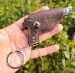 OFM Metal Gold Gun Key Chain with Hostler Keychain