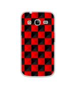 Casotec Red N Black Cubes Design Printed Silicon Soft TPU Back Case Cover for Samsung Galaxy Grand Prime G5308