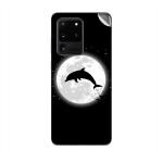 GADGETSWRAP Printed Vinyl Skin Sticker for Samsung Galaxy S20 Ultra - Moon Dolphin