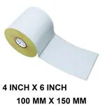 VCR 4 x 6 Direct Thermal Label Sticker - 4 x 6 inches - 100mm x 150mm - 400 Labels Per Roll - Pack of 1 Roll - White Self Adhesive Sticker for Printing Ecommerce Shipping Labels 1 inch core