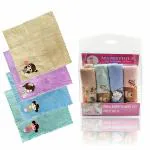 Majestique Baby Face Towels, 4 Pack, Newborn Towel, Kids Hankies, Baby Bathing Cloth for New Born