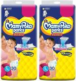 MamyPoko Pants Standard Diapers, Large size ( pack of 30+30 ) - L (60 Pieces)