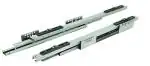AKS 2-Fold Under Mount Soft Close Hydraulic Concealed Drawer Slide Telescopic Channel Size 350 MM(14 Inch) Finish Satin Stainless Steel Pack Of 1 Pair