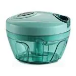 MOLTERA Multipurpose Manual Vegetable Food Master Chopper Square, Dry Fruit and Onion Handy Quick Chopper Machine for Kitchen with 3 Stainless Steel Blades 450ml Pack Of 01