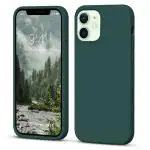 RJR iPhone 12 Shockproof Smooth Liquid Silicone Case with Camera Protection Back Cover Compatible for iPhone 12 - Green