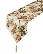 Romiz Cotton Fabric Beige Color Center Table Runner(Romiz-TableRunner-56)