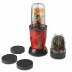 Lifelong LLNB02, 400W Regalia Nutri Pro Mixer Grinder, Blender and Grinder, Stainless Steel Blades, 2 Unbreakable Jars and 3 lids, Red