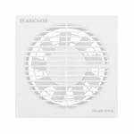 Anchor by Panasonic Air Wave 150mm Exhaust Fan, Pipe Series Exhaust Fan for Kitchen, Bathroom, Cutout Size 152mm Dia., Black