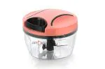 LA' FORTE Pink Plastic Vegetable Chopper with 3 Blades 500 ml