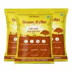 NutroActive BrownXatta Atta High Protein & Low Carb Keto Friendly Flour - 1kg (Pack of 3)