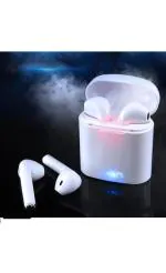 AK i7S TWS New Latest Design Mini Twins Bluetooth Headphone Wired Headset (White, In the Ear)Bluetooth Headphones & Earphones