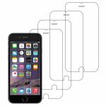Kite Digital iPhone 6/6s Transparent Tempered Glass Screen Protector with Full Screen Coverage - Except Edges and Easy Installation Kit (Pack of 4)