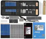 Wynhard Drawing Pencils Shading Pencils Set Drawing Kit Sketching Kit Sketch Pencils Set for Artists Charcoal Pencils for Artists Pencils for Artists Kit Graphite Pencil Set Artist Pencil Set 47 Pcs