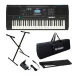 G & F Yamaha Psr-E473, 61-Keys Digital Portable Touch Sensitive Keyboard With Gig Bag, Stand, Dust Cover And Power Adapter