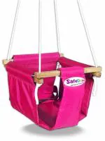 SafeChamp Pink Ducky Baby Swing Seat Hanging Indoor Swing for Kids, Temporary Baby Swing Sets for Backyard