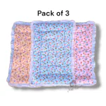 Mini Love Baby Godadi, Cradle Bed, New Born godari, Baby Gadda, New Born Baby Mattress, Baby Cotton Bed protector, Pure Cotton Fabric with Washable Cotton Filling, 27 x 20 inch (Multicolor - Pack of 3)