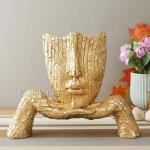CraftVatika Human Face on Hand Showpiece for Home Decor Living Room Decoration,Gift