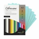 Paper Pep Colorissimi Card Stock 220GSM A3 Azzurro (Baby Blue) Unicolor Pack of 8 Sheets