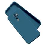 Rakulo For Redmi Note 8 Pro Liquid Silicone with Camera Protection Back Cover Case (Blue)