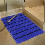 Enyra Bath Mat Anti-Slip Gel Backing Selena Microfibre Lines Design Bath Mat - 40x60 CM, Floor Mat for Bathroom/Bedroom/Kitchen/Door - Pack of 2 Piece - Royal Blue