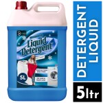 FLISKO Detergent Liquid Blue 5Liter Front & Top Load Washing Machine | Works in Hard Water