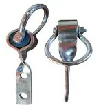Q1 Beads Chrome Alloy Steel Twisted Swing Jhula Kada Ring Hanging Hook (pack of 2)