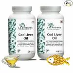 LA NATURE'S WE CARE YOUR HEALTH Cod Liver Oil Extract 300 Mg | Rich Source Of Natural Vitamin A & D| Boost Immunity Support Brain Function, Joint Pain & Eye Vision (Cod Liver Oil 300 mg 240 Capsules)
