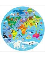 The Flyer's Bay Fiddly's Creative World Map Wooden Jigsaw Puzzle for Children