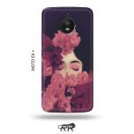 Tweakymod Printed Shy Girl Back Cover For Moto E4 Plus