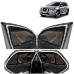 Kingsway Car Magnetic Sun Shades Curtains for Nissan Terrano, Model Year : 2009 - 2018, Full Window Cover with Rear Windshield, Color : Black, Cotton Mesh, Complete Set of 7 Piece