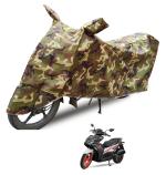 Auto Hub Waterproof Bike Cover Compatible with Yamaha Aerox -(Fabric:-Polyester, Color:-6x6 Jungle )