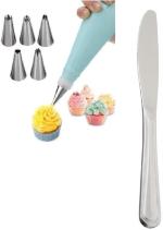 Urban Buy Multicolor Steel Nozzle And Butter Knife Kitchen Tool Set 7 pc