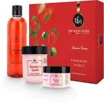 The Bath Store Strawberry Sparkle Body Butter, Wash And Yogurt (Combo Pack of 4)