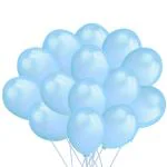 Party Midlinkerz Rubber Sky Blue Girls Birthday Balloon Decoration (100 Pcs)