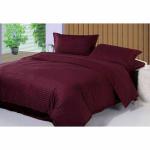 Adyna home 240 TC Cotton Double Striped Flat Bedsheet (Pack of 1, Wine) *!