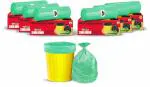 Shalimar Premium Oxo - Biodegradable Garbage Bags 19 X 21 Inches (Medium) 180 Bags (6 Rolls) Dustbin Bag/Trash Bag - Green Color