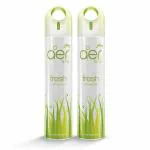 Godrej aer Spray | Room Freshener for Home & Office - Fresh Lush Green | Pack of 2 (220 ml each)