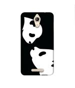 Casotec Panda Drawing Design Printed Silicon Soft TPU Back Case Cover for Panasonic P85