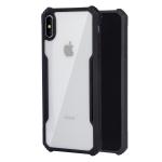 LIRAMARK Transparent Clear Shock Proof Back Cover Case Designed for Apple iPhone X/Xs - Black
