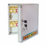 RONTENO Aluminum Key Holder|Secure Key Cabinet|Key Manager|Hotels|32 Keys Hanger|(1-Pc Silver)