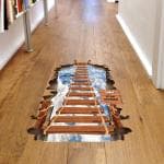 Jaamso Royals Multicolor PVC Vinyl Fake Window Wall Sticker Large Fake Window Wall Sticker ( 90 CM X 60 CM )