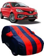 AUTO-SAFE Red Fabric Car Cover for Toyota Etios Liva (with Mirror Pockets)