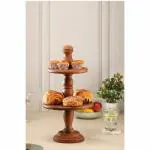 ARIYA HOME Serving Tray for Parties, Fruit Tray Two-layer Cake Rack Home Living Room Cake Tray Tea Snack Plate Tier Cake Stand-Dessert Stand-Cupcake | AW-154