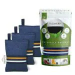 Dr. CHARCOAL Non Electric Air Purifiers Deodorizer, Dehumidifier For Shoe Rack, Wardrobe And Fridge, Modish Neel (Pack Of 3 X 75 g)