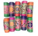 Tej Gifts Leather Lipstick Case Holder with Mirror, Designer Jewelry Box Single Lipsticks Cover for Hand Bag, Cross Bag (Pack of 10)